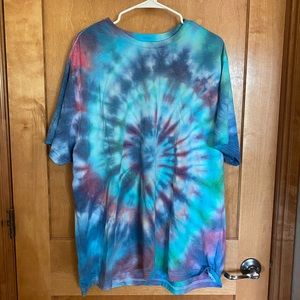 Homemade tie dye t shirt dress 🤍💙